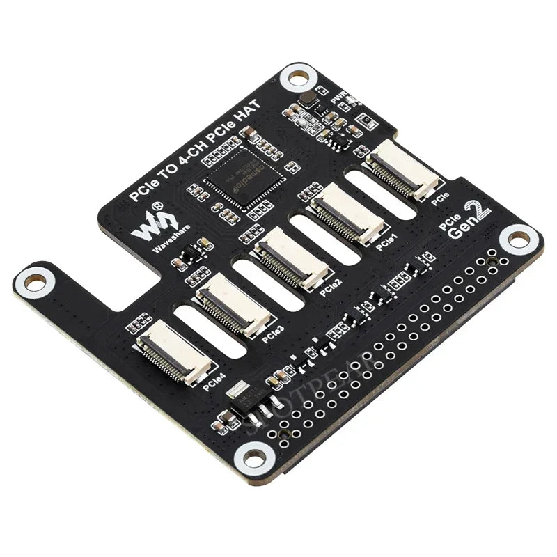 Raspberry Pi 5 PCIe to 4-CH PCIe FFC HAT Board Pi5 4 Channels  PCIe TO M.2 USB HAT