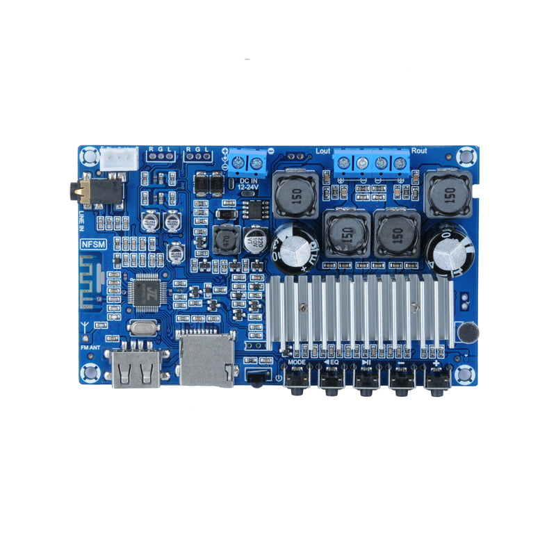 2*50W TPA3116 Digital Power Audio Amplifier Board  Stereo TPA3116D2 FM USB Decoding Remote Class D Amplifiers pcb assembly Customize