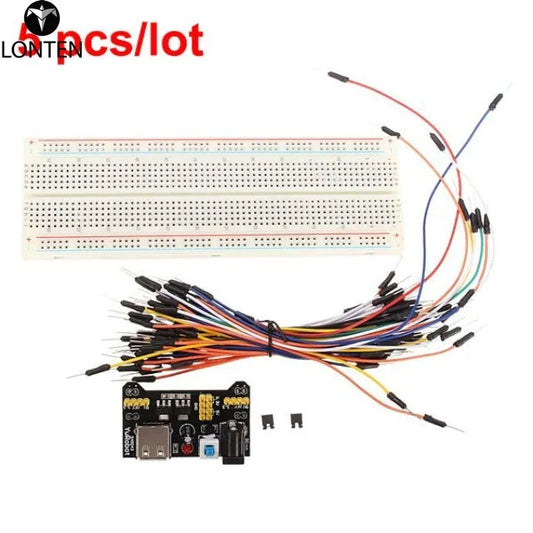 Custom Lonten 5pcs/lot MB-102DIY KIT MB102 5 Solderless Breadboard + 5 Breadboard Power Supply + 5 Jumper Cable Kits For UNO R3 Manufacturer