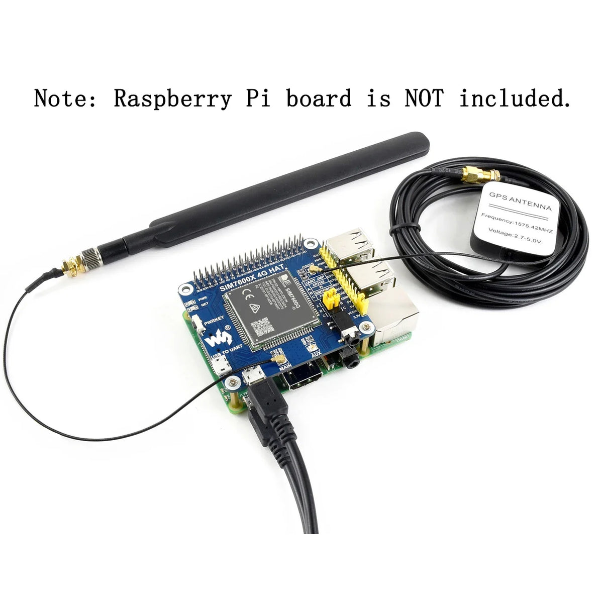 4G LTE GPS Expansion Board for RasPi RPI Raspberry Pi 5 4 Model B 3 3B Plus Zero 2 W Projects HAT Complete Kit Accessories