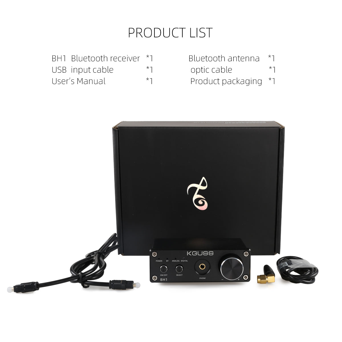 BH1 QCC3008  5.0 APTX CS8406 Audio Decoder USB DAC PCM5102A Headphone Amplifier AMP 16-64ohm DC5V pcb assembly