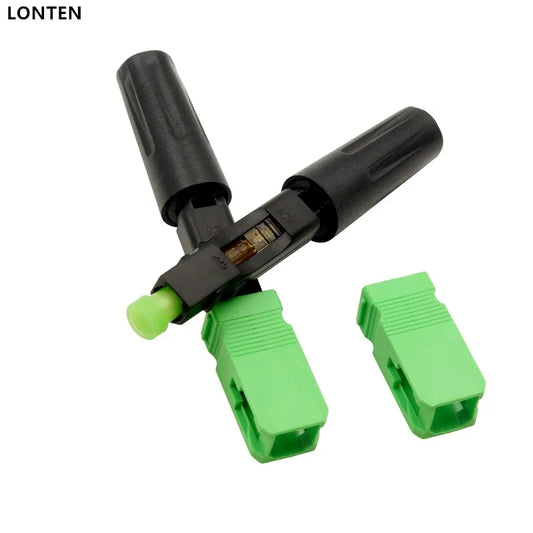 Custom 100PCS FTTH SC APC single-mode fiber optic SC APC quick connector SC FTTH Fiber Optic Fast Connector SC Connector Manufacturer