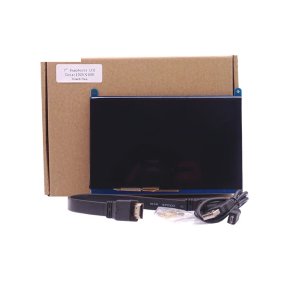 Custom 7 Inch Lcd-scherm HD-Compatibel Touch Screen 1024X600 Resolutie Capacitieve Touchscreen Ondersteuning Systemen Voor Raspberry pi Manufacturer