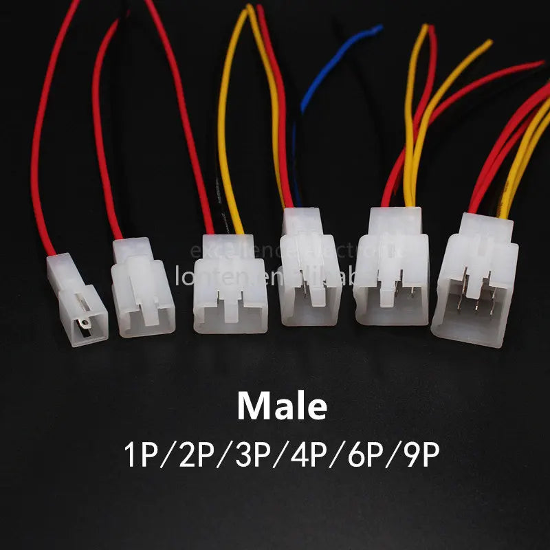 Custom 10PCS 2.8mm 2/3/4/6/9 pin Automotive Quick Connection Electrical Wire Connector Male Female Cable 10cm Terminal Plug Set Manufacturer