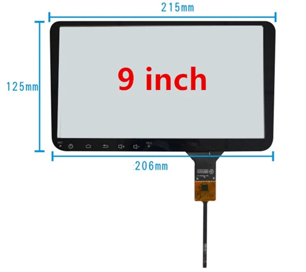 Custom 9 Inch GT911 Capacitive Touch Digitizer For Android Car DVD Navigation Touch Screen Panel Glass With Button Manufacturer