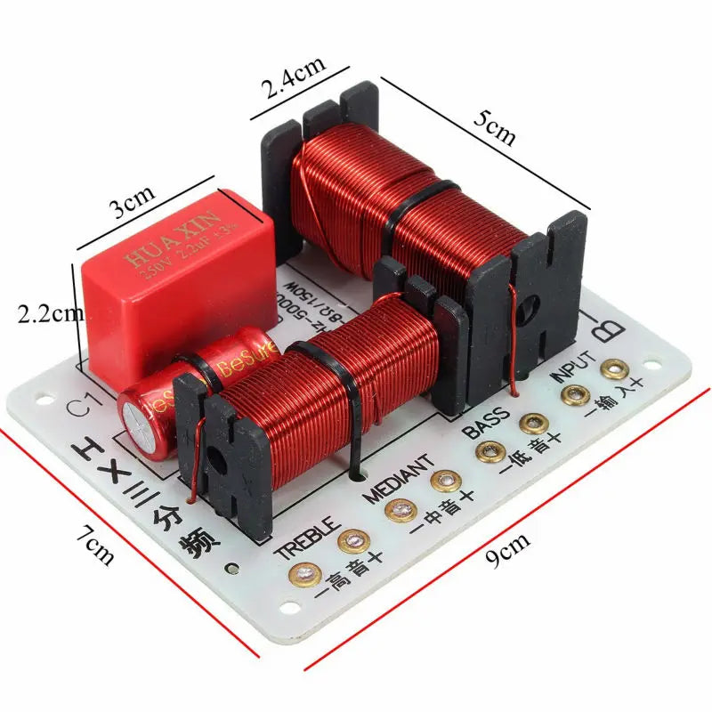 Custom 150W 1000-5000HZ Multi Speaker Audio Frequency Divider 3 Way Crossover Filters B-301 Manufacturer