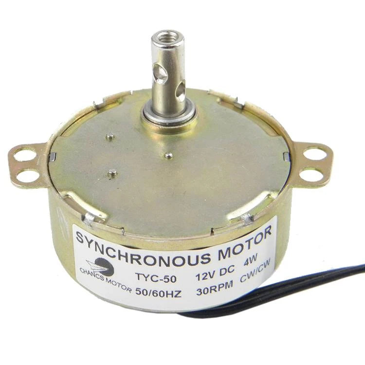 Custom DC TYC-50 12V CW/CCW 4W Synchronous Motor Small Electric Motors Reduction Gear Motor Manufacturer