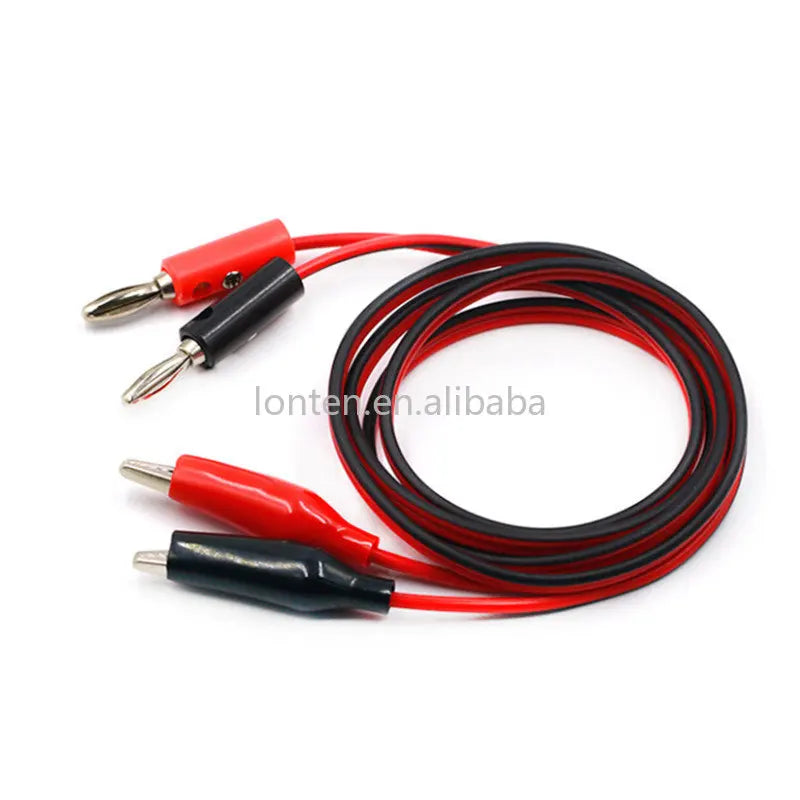 Custom Custom 10PCS Red Black Banana Plugs to Alligator Clips Probe Test Cable 1M Manufacturer