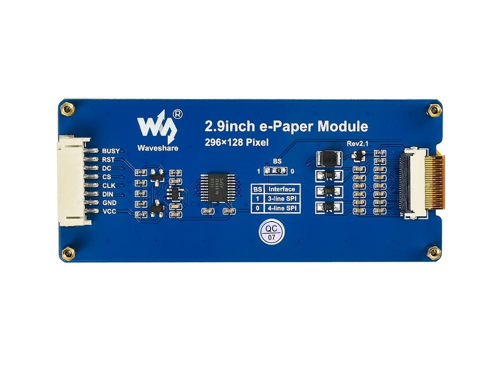 9inch e-Paper Module,2.9''E-Ink display,SPI interface,For Raspberry Pi Two color: black,white,partial refresh Custom PCB