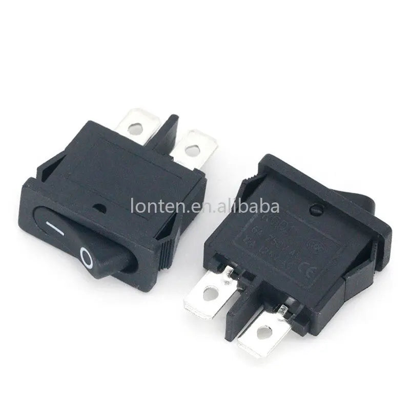 Custom 10pcs/lot Instrument Switch KCD1-110 21x10mm SPST 2 Pin 250V 6A Boat Switch Snap-in ON OFF Rocker Position Manufacturer