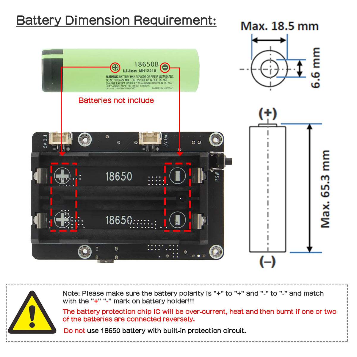 Custom Raspberry Pi 5 18650 UPS, X1200 V1.2 Power Mangement Board for Pi 5