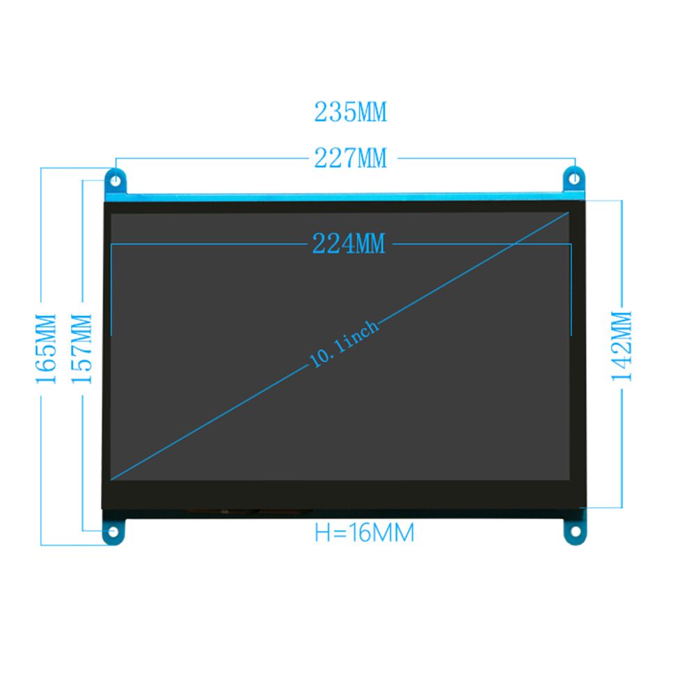 10.1 inch Raspberry Pi 4 Model B Touch Screen 1024x600 LCD Display compatible Raspberry Pi 3 Model B+/3B/4B Custom