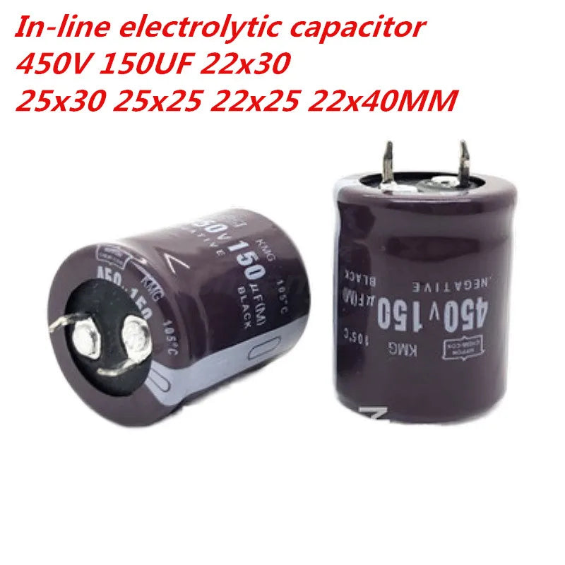 Custom 450V150UF high quality aluminum electrolytic capacitor 150UF 450V 25*30 22X30 25X25 22x40MM Manufacturer