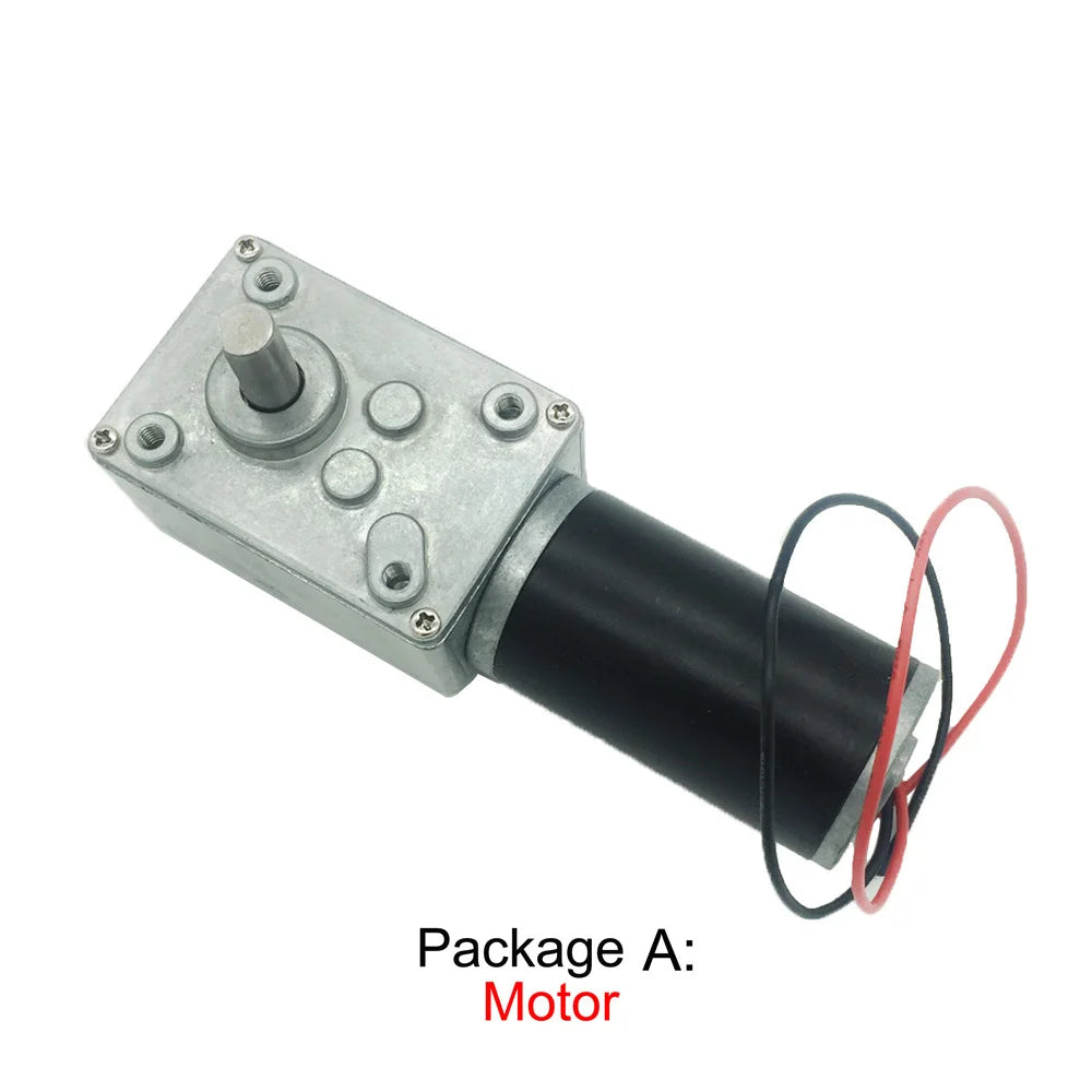 Custom A58SW31ZY 7-470rpm DC 24v Worm Geared Magnetic Motor 1.6-70kg.Cm High Torque D Shaft 12v Motor Rotating Table Door Self-Lock Manufacturer