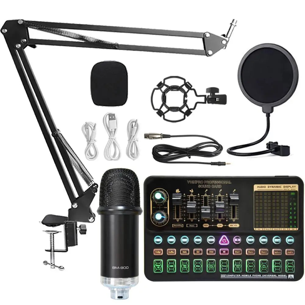 Custom LT V10XPro Sound Card Studio Mixer Singing Noise Reduction Microphone Voice BM800 Live Broadcast Phone Computer Record V10X Pro Manufacturer