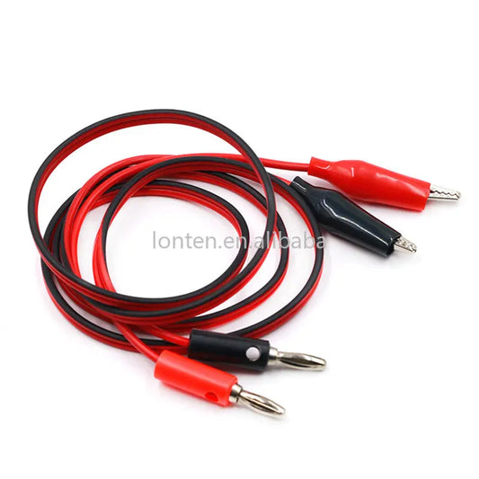 Custom Custom 10PCS Red Black Banana Plugs to Alligator Clips Probe Test Cable 1M Manufacturer