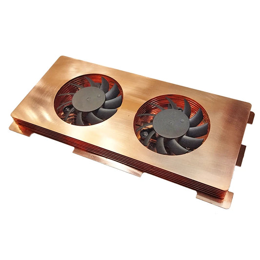 Custom Pure  Copper GPU Backplate Radiator Kit Graphics Card Backplane Memory Cooler Dual Fan GPU Heatsink for RTX 3090 3080 3070 Manufacturer