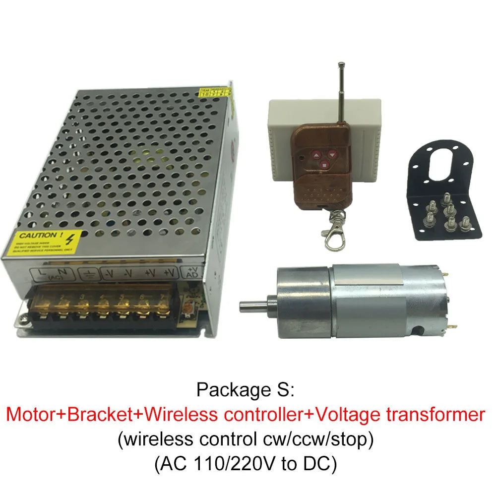 Custom 37GB555 High Torque Electric Motor Low Speed DC 12V 24V Reversed High Torque 6-800RPM 15W Low Noise Gear Motor Robot Manufacturer