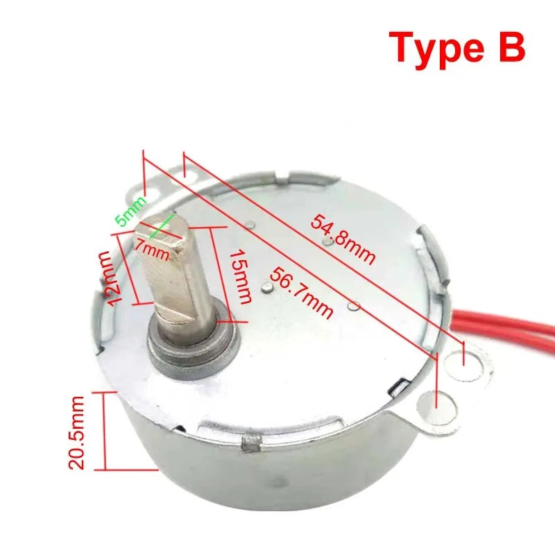 Custom Bringsmart Four Types Of Shaft 110V/220V CW/CCW Permanent Magnet Synchronous Motor 5V-240V For Fan DIY TYC-50 Manufacturer