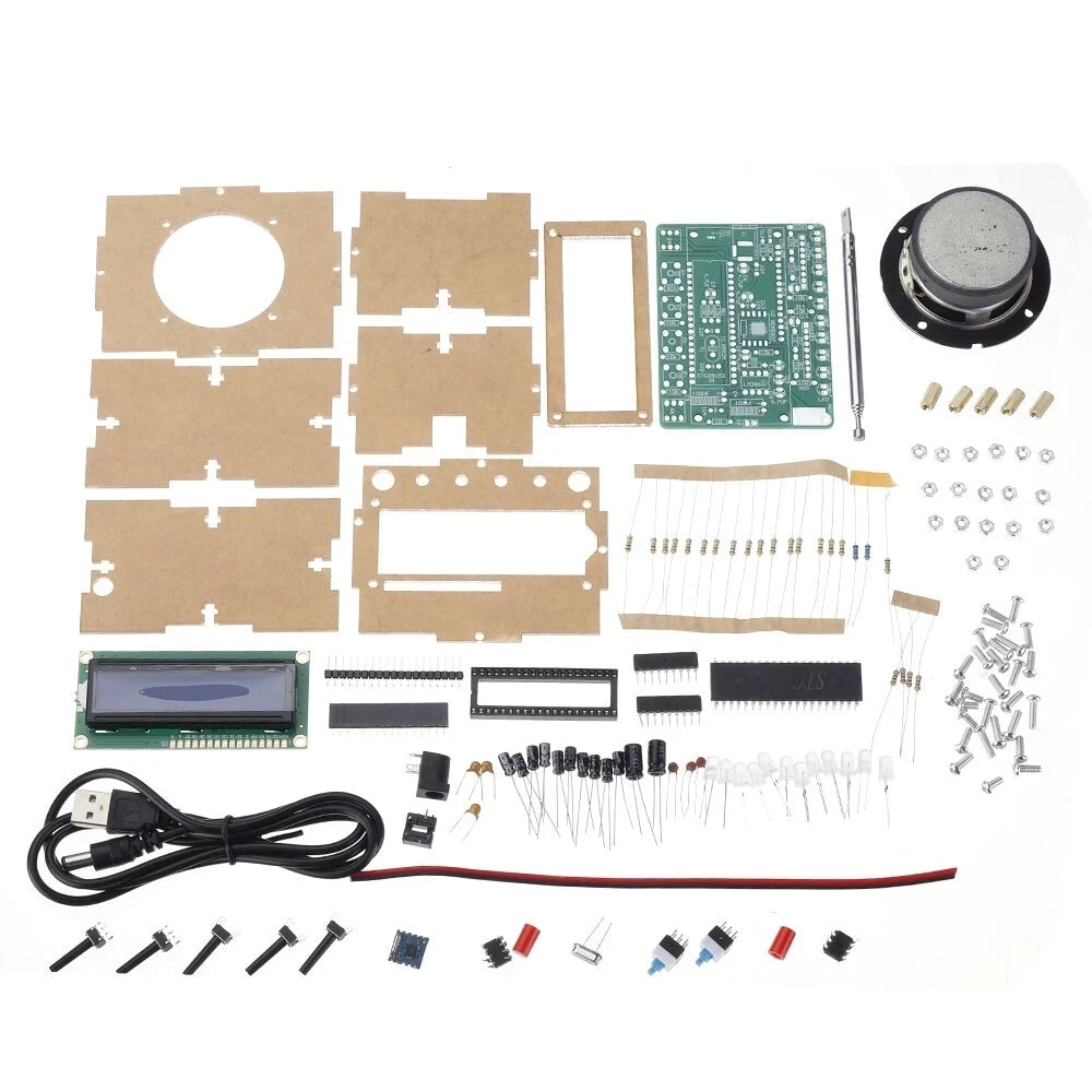 Custom DIY DC 5V Radio Electronic Kit Parts TDA5807 51 Single-chip FM Digital Sound Machine STC89C52 chip 87MHZ-108MHZ Manufacturer