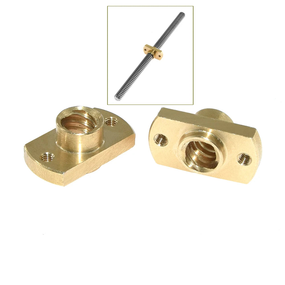 Custom T8 lead screw nut Pitch 2mm Lead 8mm Brass T8 x 8mm Flange Lead Screw Nut for CNC Parts Ender 3 CR-10 3D Printer Accessories Manufacturer