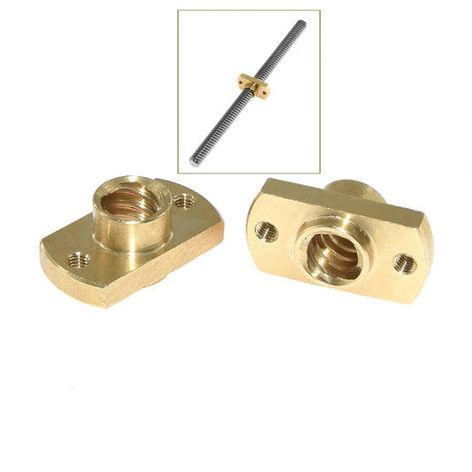 Custom T8 lead screw nut Pitch 2mm Lead 8mm Brass T8 x 8mm Flange Lead Screw Nut for CNC Parts Ender 3 CR-10 3D Printer Accessories Manufacturer