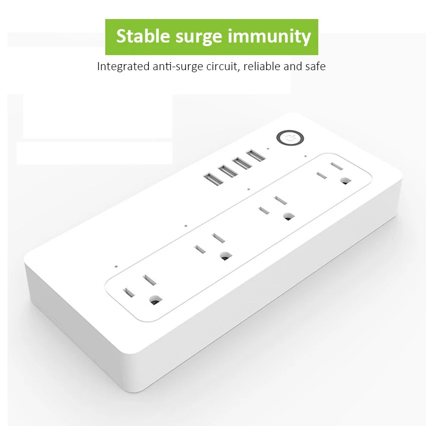 Custom Lonten smart home New WiFi Smartsocket  Power Strip Plug app Voice Control work with Alexa Google IFTTT US wifi Smart Socket Manufacturer