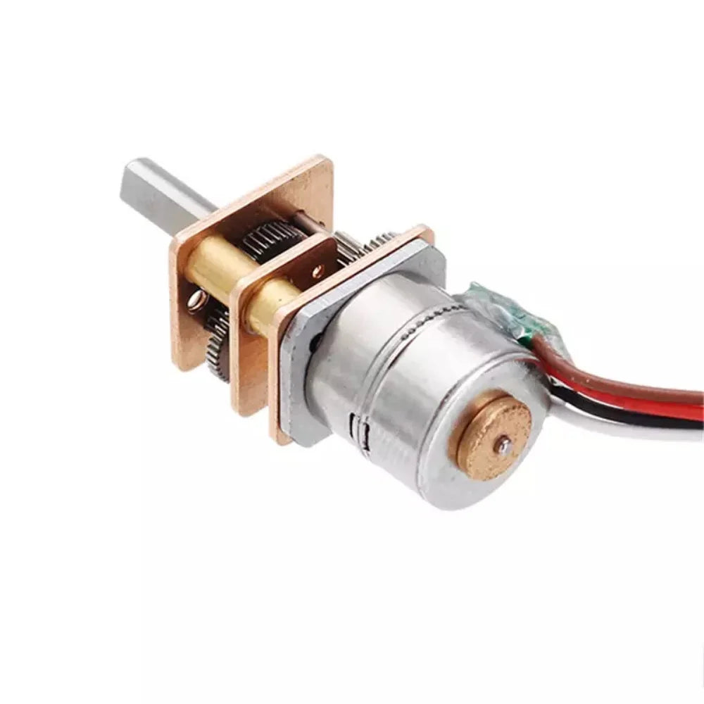 Custom GM12-10 Precision Mini 10mm 2-phase 4-wire Gear Stepper Motor Full Metal Gearbox Reduction Ratio 20:1/ 50:1/ 100:1/ 150:1/ 298:1 Manufacturer