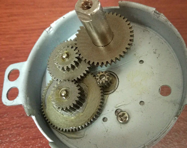 Custom JS-520 Electric Motor 5RPM 6V  DC Double Flat Shaft High Torque Microwave Micromotor POM Plastic Gear Gearbox Manufacturer