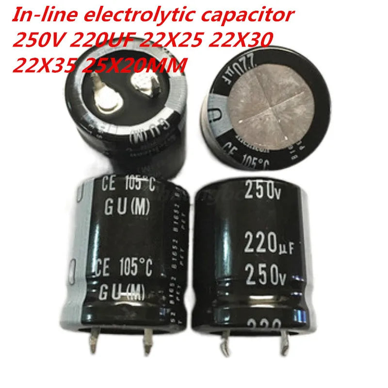 Custom high quality 250V220UF 22X25 22X30MM aluminum electrolytic capacitors 250V220UF 22X25 22X30 22X35 25X20MM Manufacturer