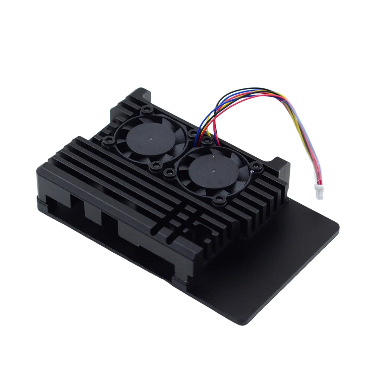Raspberry Pi Case Aluminum Alloy Case Cover Cooling Protective Box With 2 PWM Fan for Raspberry Pi 5