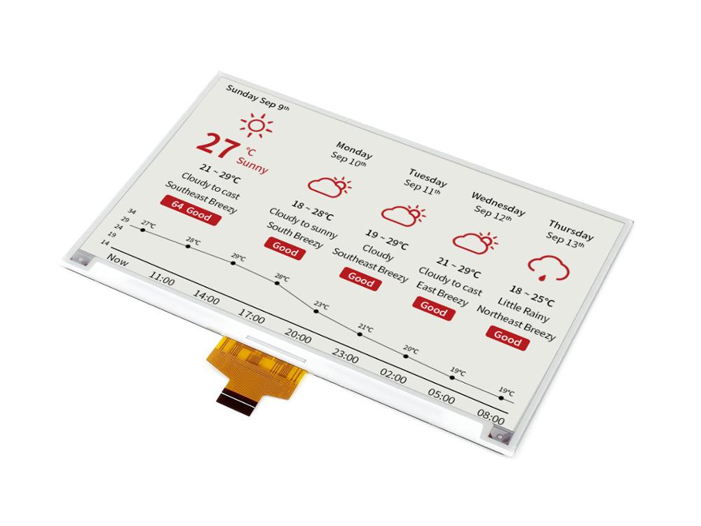 880X528, 7.5inch E-Ink raw display, red / black / white three-color Custom PCB glucose meter pcba