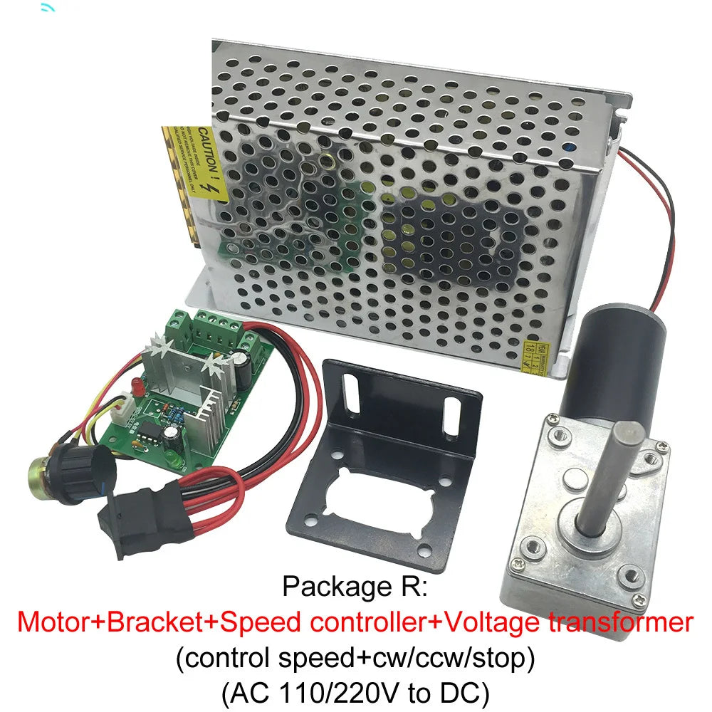 Custom DC 24V PMDC Worm Geared Motors High Torque 12V Volt DC Motor Reversed Reduction Self-Lock Extension Shaft Motor 5840-31ZY Manufacturer