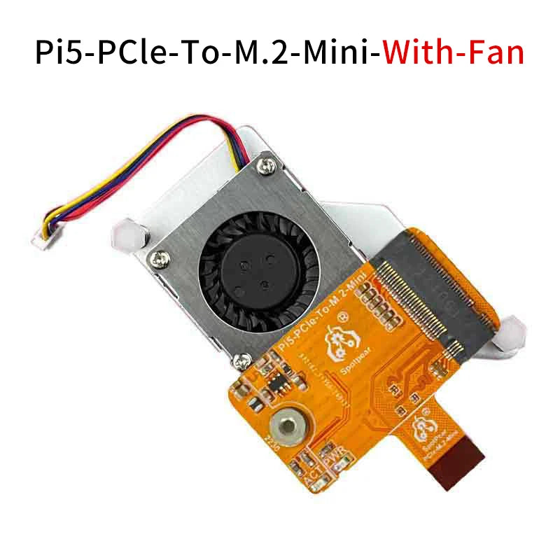 Raspberry Pi 5 PCIE to M.2 NVME SSD Expansion Board Compatible with  Official Active Cooler Mini HAT Board for Raspberry Pi 5