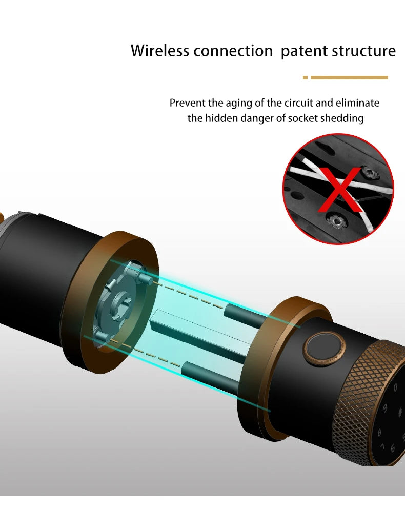 Custom Hot TTlock New smart Door lock APP Fingerprint  lock smart door lock RFID Card password key Manufacturer