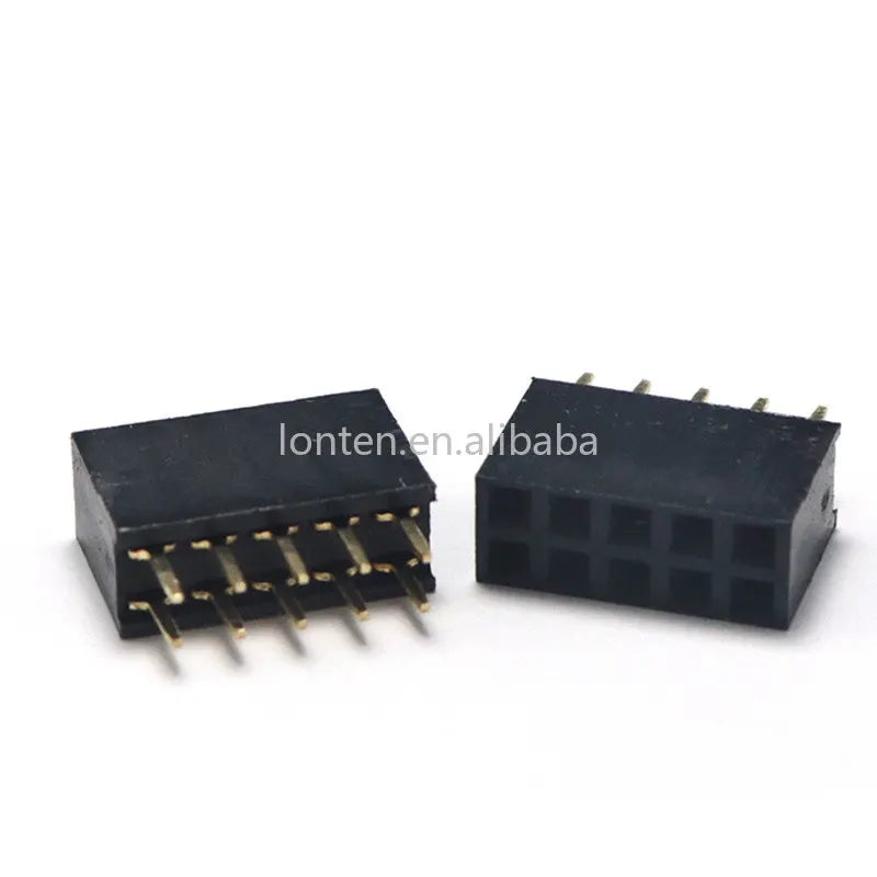 Custom 2.54mm Double Row Straight Female 2-40P Pin Header Socket Connector 2x2/3/4/5/6/7/8/9/10/12/14/16/18/20/25/30/40Pi Manufacturer