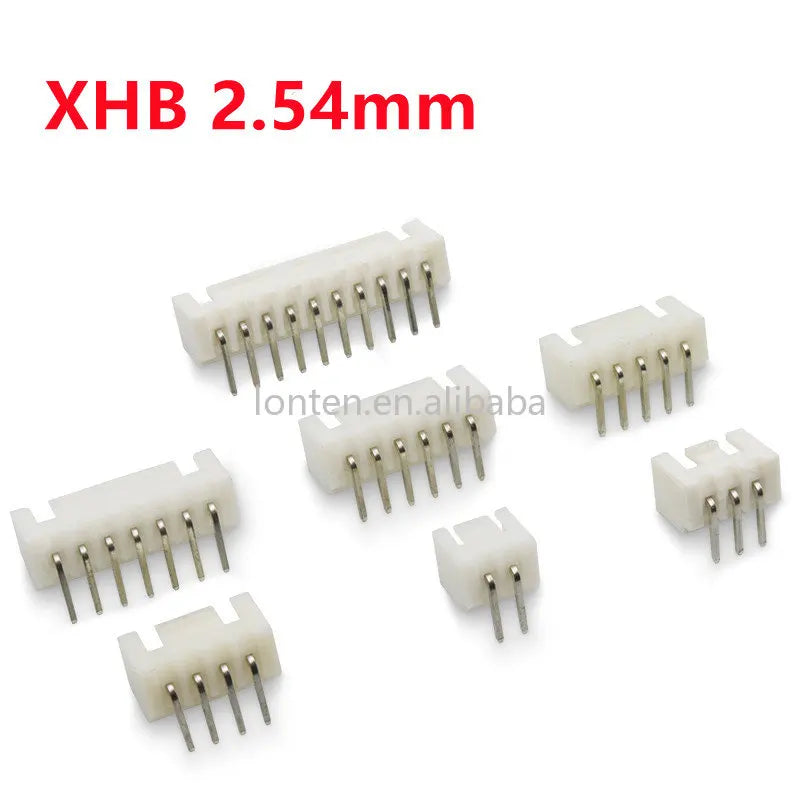 Custom 10 Sets XHB 2.54MM Connector with Buckle Hole Though Type 2/3/4/5/6/7/8/9/10 Pin Curved Pin+Housing+Crimp terminal Kits Manufacturer