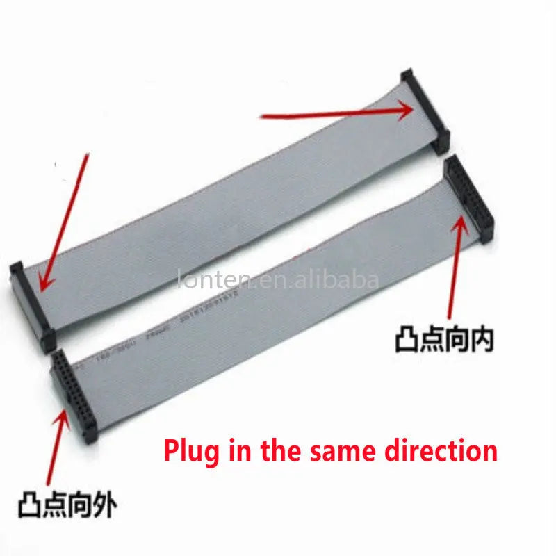 Custom Custom 2pcs 2.0mm Pitch FC 6P--60 Pin Gray Flat Ribbon Data Cable 10/20/30/50-100cm For DC3 IDC Male Header Manufacturer