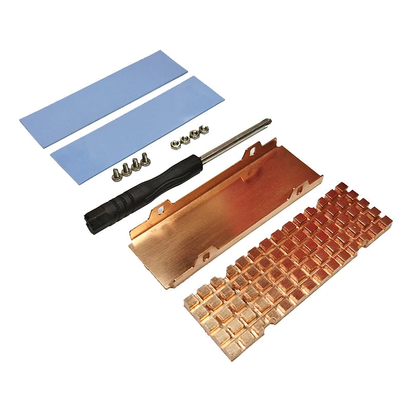 Custom Pure Copper Dustproof Heatsink Cooler Heat Sink Cooling Metal Sheet Thermal Pad for M.2 NGFF 2280 PCI-E NVME SSD Manufacturer