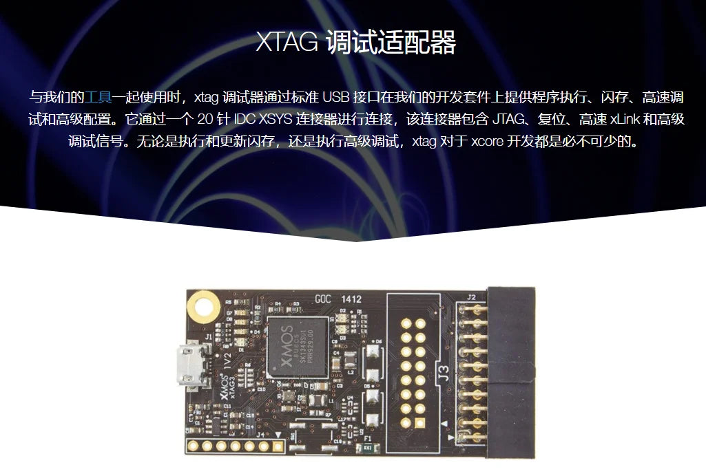 Custom XMOS XTAG3 Debug Adapter Burner 663-180 Downloader Development board Manufacturer