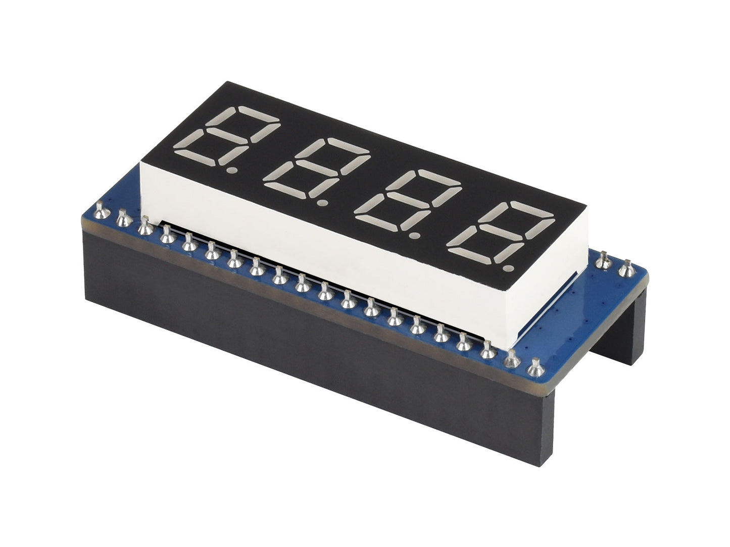 4-digit 8-segment Display Module for Raspberry Pi Pico, Embedded 74HC595 Driver, SPI-compatible, Easy to drive Custom PCB