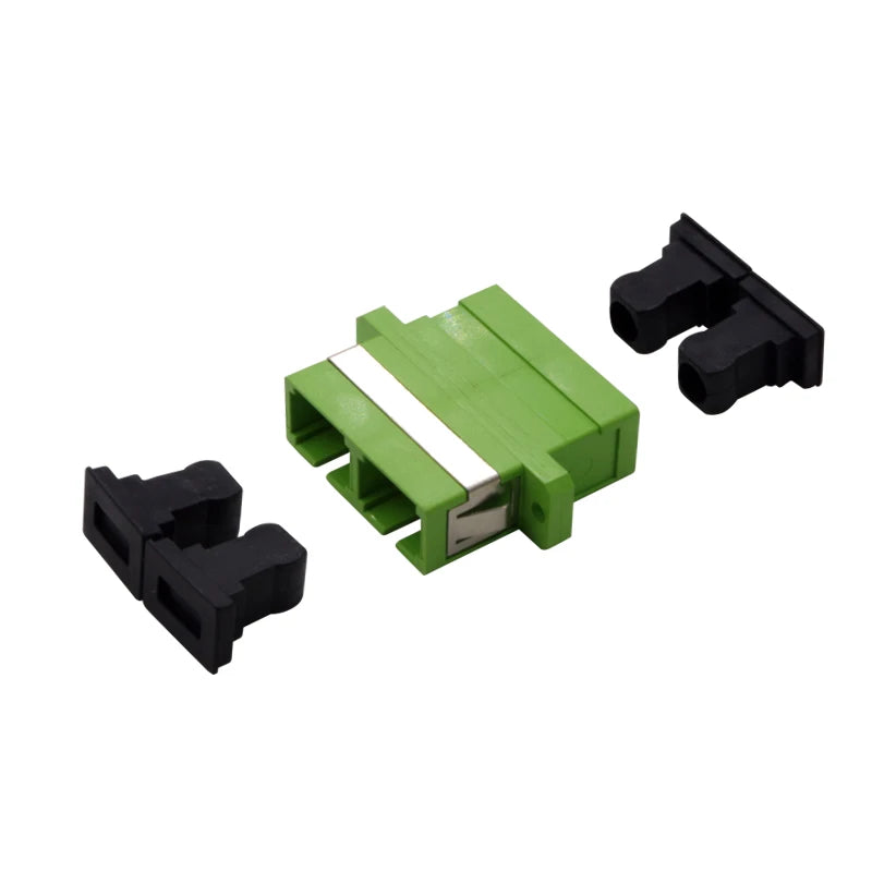 Custom 100PCS SC APC Duplex single-mode Fiber optic Adapter SC Optical fiber coupler SC APC Fiber flange SC connector Manufacturer