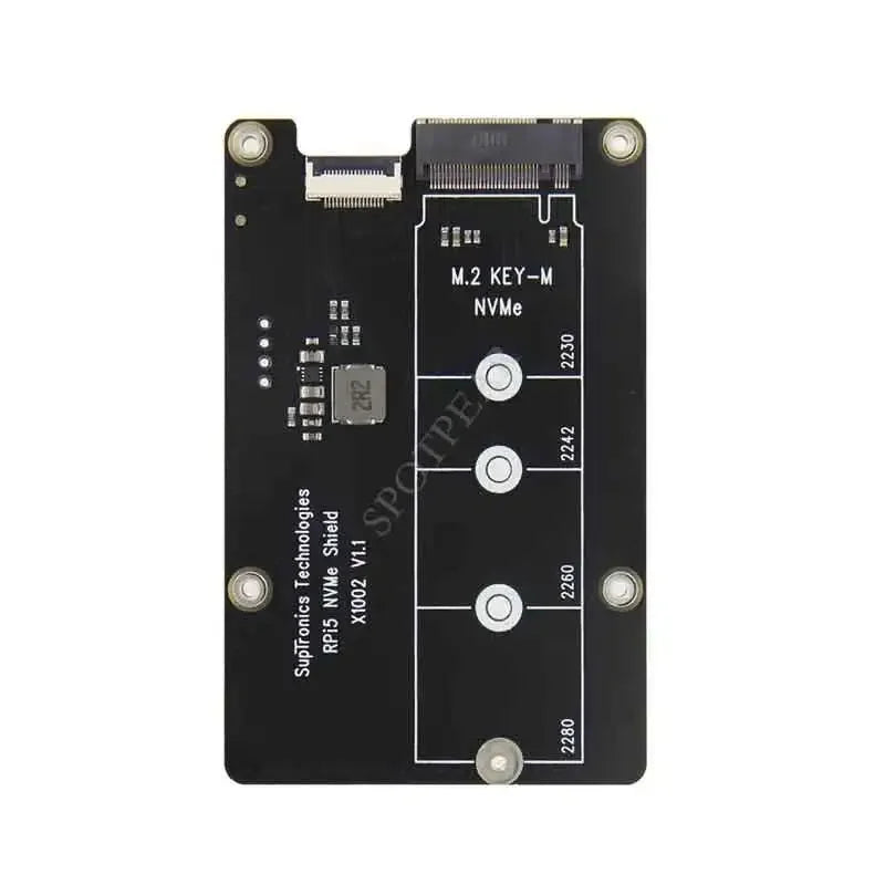 Custom Pi5 X1002 Raspberry Pi 5 Metal Case PCIe to M.2 NVMe SSD Adapter Extension Board HAT 2280 2242 2230