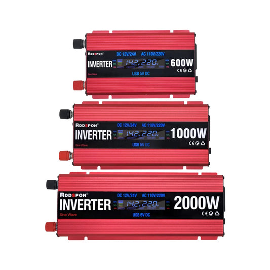 Custom 2000W1000W600W Sine Wave Inverter DC12V 24V Universal to AC 110V220V LED Car Inverter Transformer Power Converter Solar Inverter Manufacturer