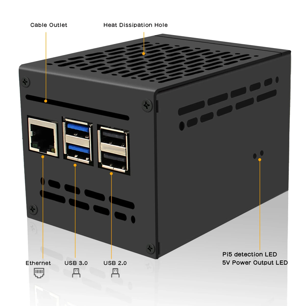 X1200-C1 Metal Case for Raspberry Pi 5 & X1200 UPS Board