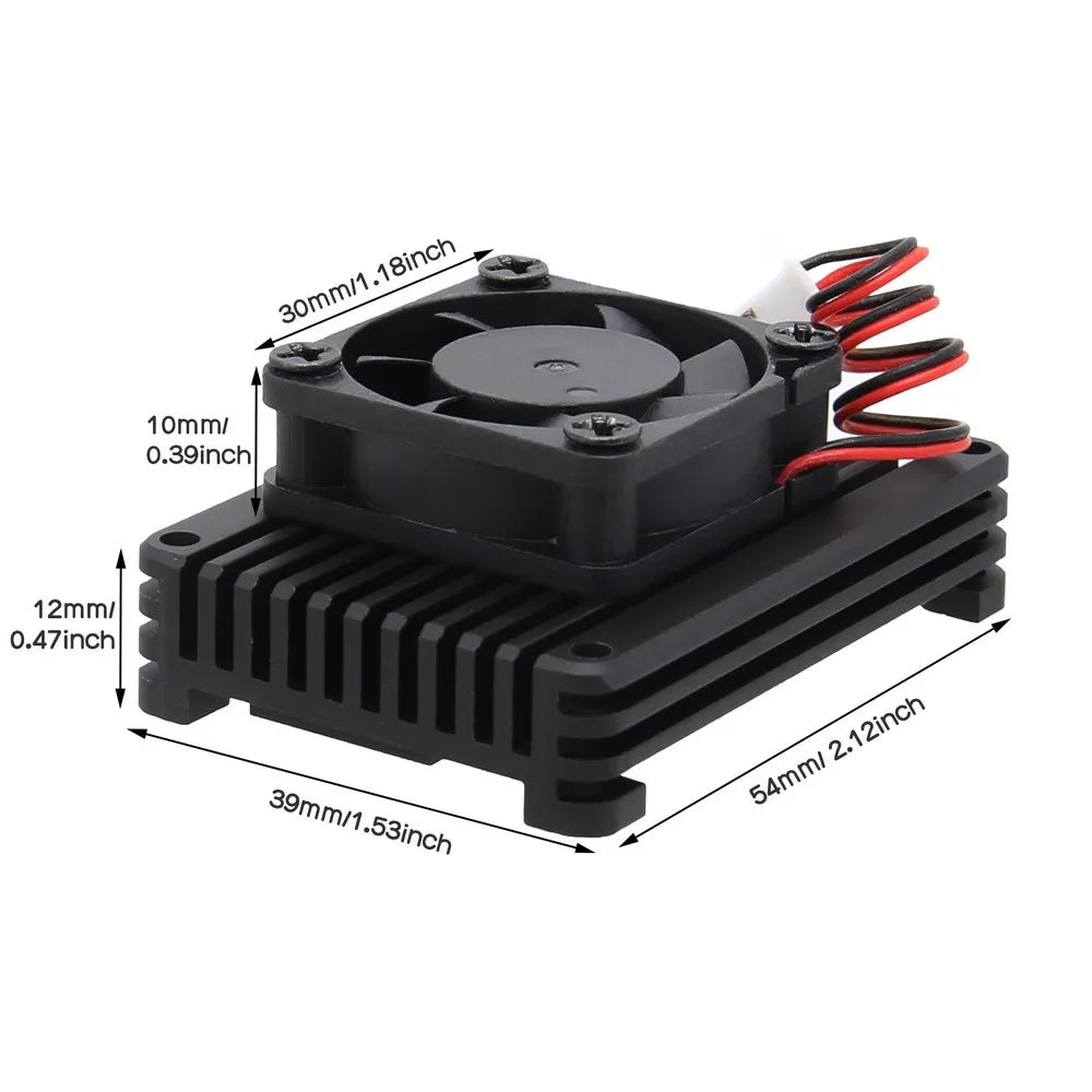 Custom Raspberry Pi Compute Module 4 CM4 12mm Embedded Aluminum Heatsink / Cooler / Radiator / Protective Shell Support 30mm Fan Manufacturer