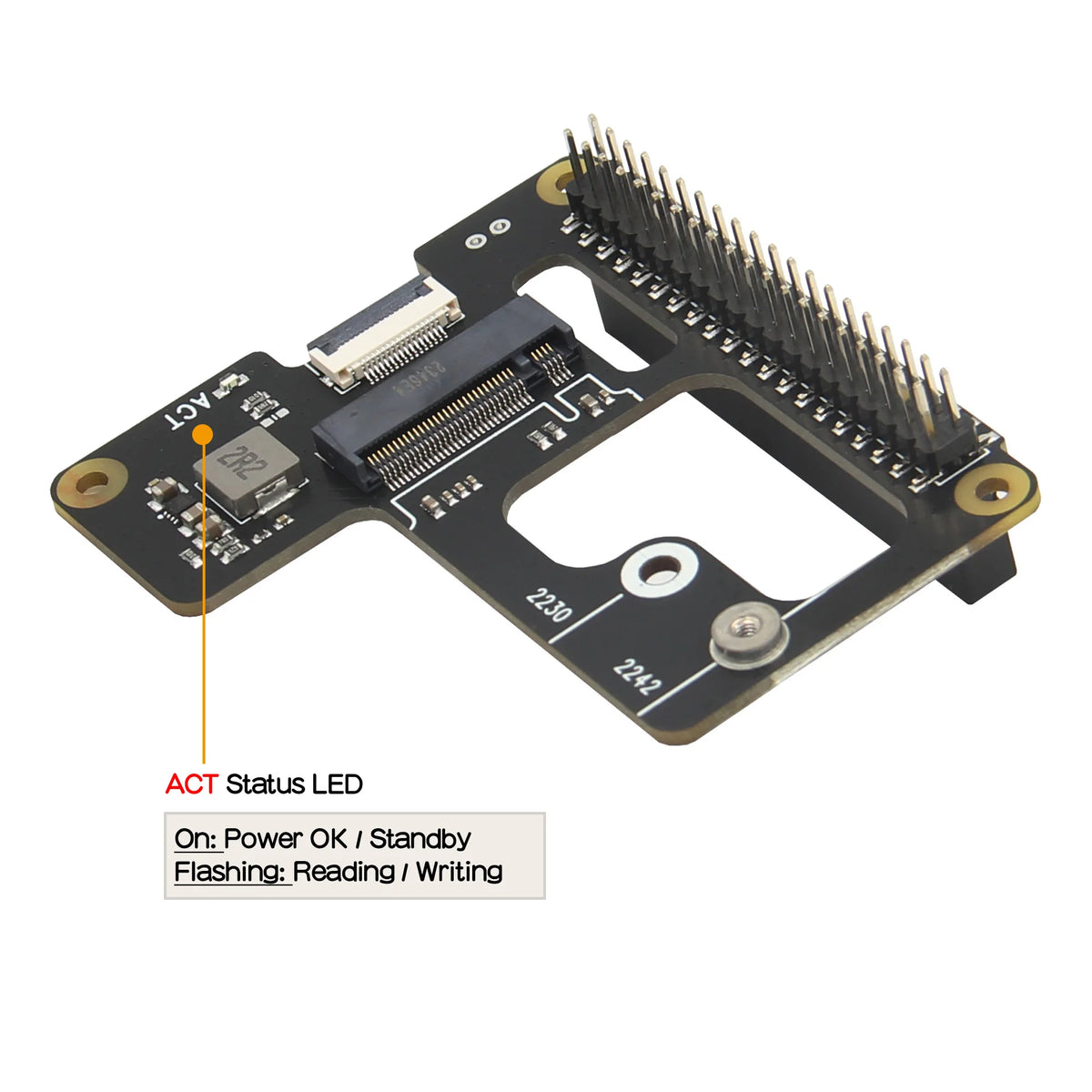 Custom  X1000 Pcie M.2 NVMe SSD 2242 PIP PCIe Peripheral Board for Raspberry Pi 5