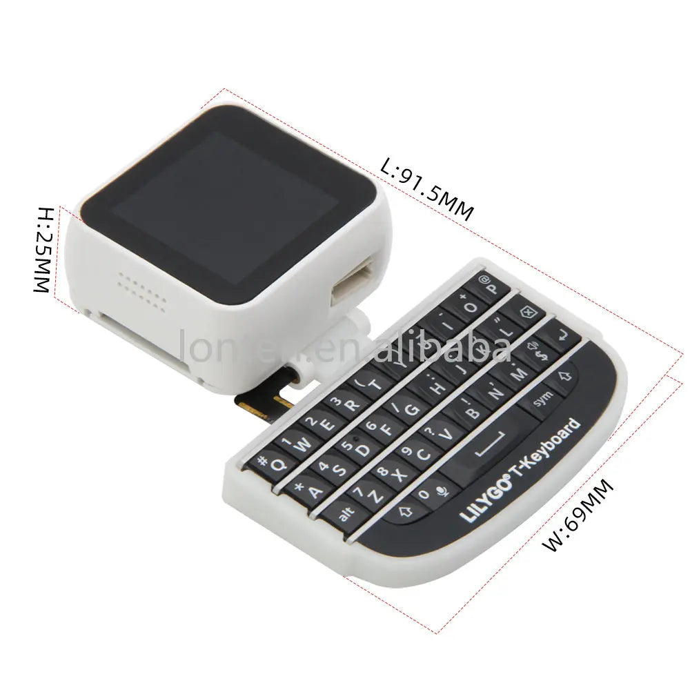 Custom Watch-Keyboard-C3 V1.0 ESP32-C3 T-Watch Expansion Module QWERTY BT Wireless MINI Small Keyboard Development Board Manufacturer