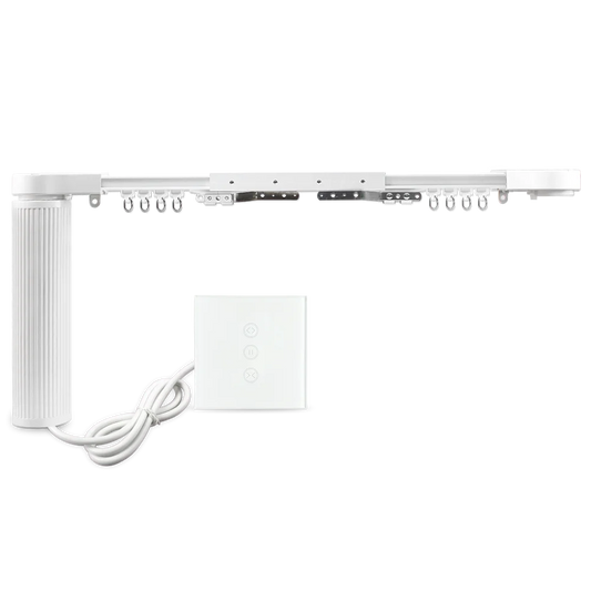 Custom Zigbee Smart Curtains With Curtain Track Wall Switch Motorized Curtains Rod SmarThings Control Smart House Manufacturer