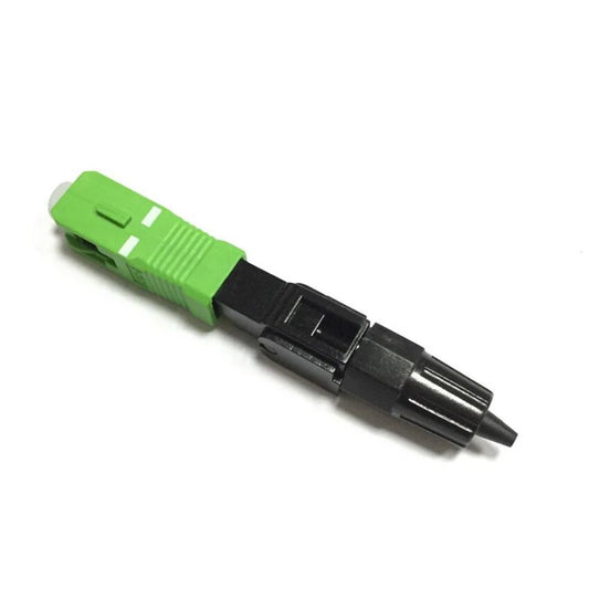 Custom 10PCS Supply pre-embedded FTTH SC APC single-mode fiber optic quick connector SCAPC 0.9MM G657 FTTH Fiber Optic Fast Connector Manufacturer